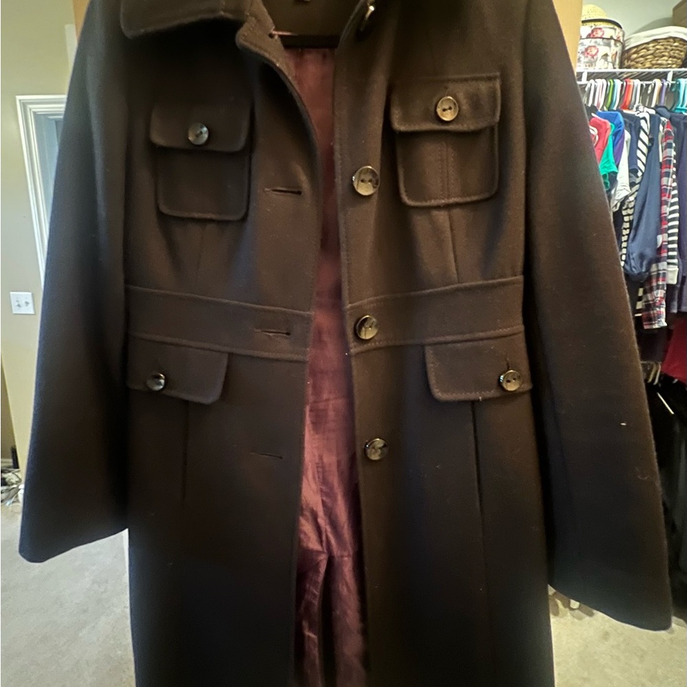 Kenneth Cole Black Pea Coat